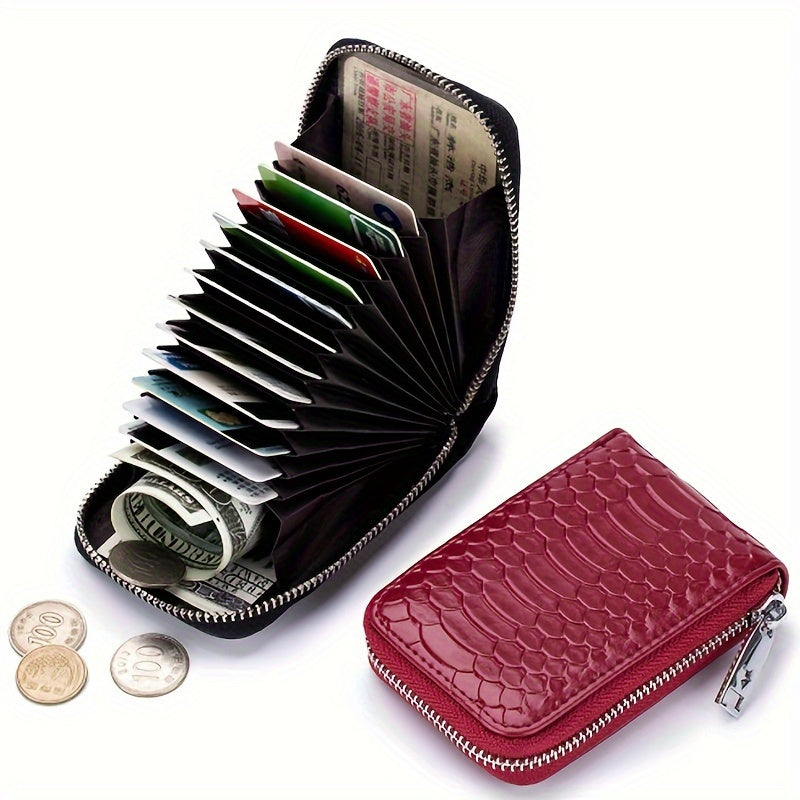 Premium Leather Zipper Wallet - Secure Card Holder with Compact Design - Ideal Festival Gift for Men & Women