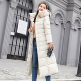 Down cotton clothes women's medium and long New winter clothes new Korean version fashion slim knee thickened cotton clothes winter coat