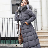 Down cotton clothes women's medium and long New winter clothes new Korean version fashion slim knee thickened cotton clothes winter coat