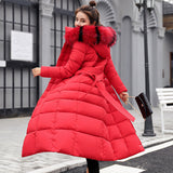 Down cotton clothes women's medium and long New winter clothes new Korean version fashion slim knee thickened cotton clothes winter coat