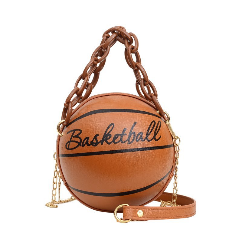 DUNNMALL Personalized Ball Bag  New Women's Bag Trendy Chain Basketball Bag All-Matching Ins Messenger Bag Small Bag