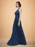 ALICEPUB Chiffon Bridesmaid Dresses Long Formal Dress For Women Party Sleeveless Plus Size