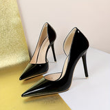 dunnmall  Women's Fashion Stiletto High Heels, Simple Elegant Pumps, Pointed Toe Hollow Sexy Slimming Shoes