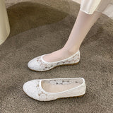 Stylish Womens Ballet Flats - Breathable, Elegant, and Comfortable Slip-On Shoes with Fabric Upper and Rubber Sole for Everyday Wear