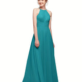 ALICEPUB Plus Size Keyhole Chiffon Bridesmaid Dresses Long Formal Party Dress For Women Wedding