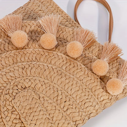 Stylish Rattan Envelope Clutch Bag - Buckle Closure, Polyester Lining, Plastic Material, Perfect for Summer Beach Travel and Vacation - Womens Wrist Bag for Everyday Use