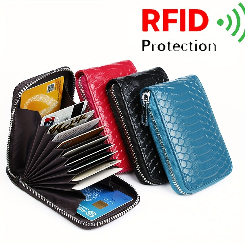 Premium Leather Zipper Wallet - Secure Card Holder with Compact Design - Ideal Festival Gift for Men & Women