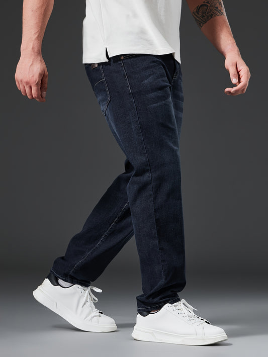 xieyinshe Plus Size Men's Loose Straight Jeans, Casual Pants For All Season For Big And Tall Guys, Best Sellers Gifts