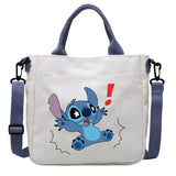 DUNNMALL Anime Peripheral Stitch Canvas Bag Student Shoulder Bag Messenger Bag Detachable Shoulder Strap Handbag Tote Bag