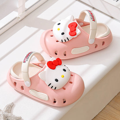 Dunnmall Sanrio Genuine Children's Slippers Summer Girls Sandals Non-Slip Hole Shoes Baby Girl Beach Shoes Boy