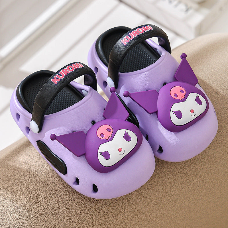 Dunnmall Sanrio Genuine Children's Slippers Summer Girls Sandals Non-Slip Hole Shoes Baby Girl Beach Shoes Boy