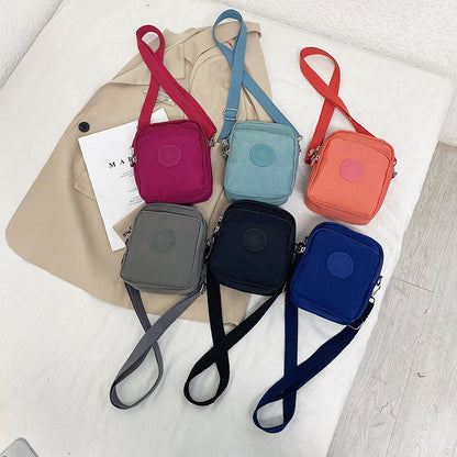 DUNNMALL This Year's Popular Small Bag Spring and Summer  New Women's Mini Shoulder Messenger Bag Nylon Oxford Cloth Phone Bag