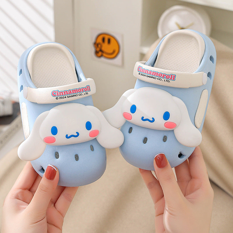 Dunnmall Sanrio Genuine Children's Slippers Summer Girls Sandals Non-Slip Hole Shoes Baby Girl Beach Shoes Boy