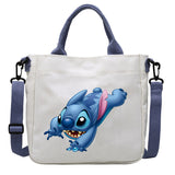 DUNNMALL Anime Peripheral Stitch Canvas Bag Student Shoulder Bag Messenger Bag Detachable Shoulder Strap Handbag Tote Bag