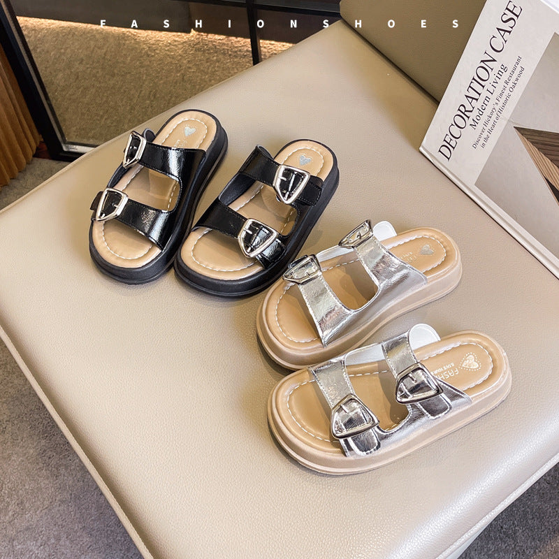 Dunnmall Children's Sandals  Summer New Girls Sandals Beach Shoes Korean Boys Roman Shoes Baby Birkenstock