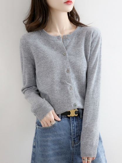 Sweater jacket women's bottoming shirt loose cardigan top 2024 new spring, autumn and winter popular knitted sweater