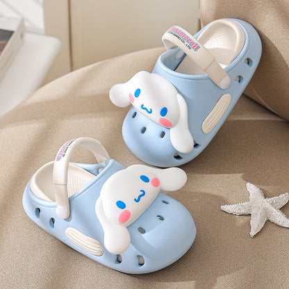 Dunnmall Sanrio Genuine Children's Slippers Summer Girls Sandals Non-Slip Hole Shoes Baby Girl Beach Shoes Boy