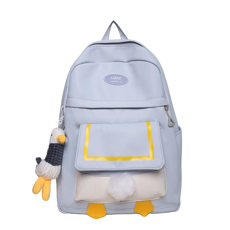 Spring New Junior High School the Campus of Middle School Cute Series Classic Duck Butt Fashion Design Student Backpack