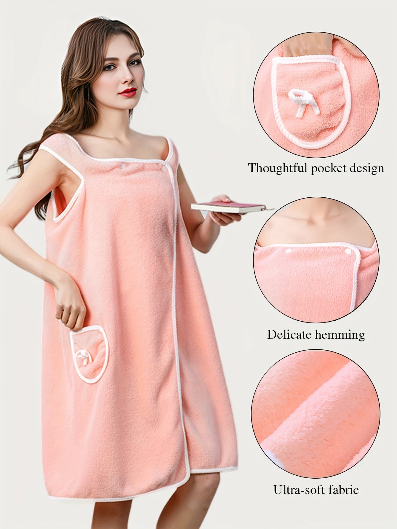 Ultra-Soft Fuzzy Sleeveless Night Robe - Button-Up, Pockets & Feminine Style - Cozy Womens Sleepwear for Comfortable Lounging