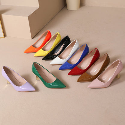 Stylish Pointed-Toe High Heel Pumps - Elevate Your Office Style with Solid Colors, Comfortable Fit, and Versatile Design - Perfect for Koningsdag/King's Day Celebrations and Formal Events