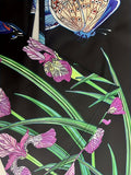 dunnmall  Floral & Butterfly Print Flare Leg Pants, Elegant High Waist Slim Pants, Women's Clothing