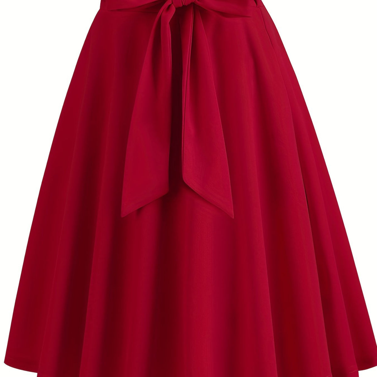 dunnmall  Retro A-line Skirt, Bowknot Front Skirt For Party, Performance, Every Day, Women's Clothing