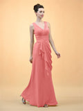 ALICEPUB V-Neck Bridesmaid Dresses Long Formal Party Dress For Women Plus Size