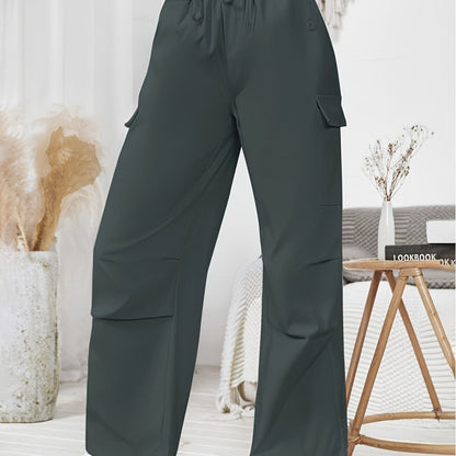 dunnmall Y2K Oversized Cargo Straight Casual Pants, Straight Loose Low Waist Casual Pants, Women's Clothing