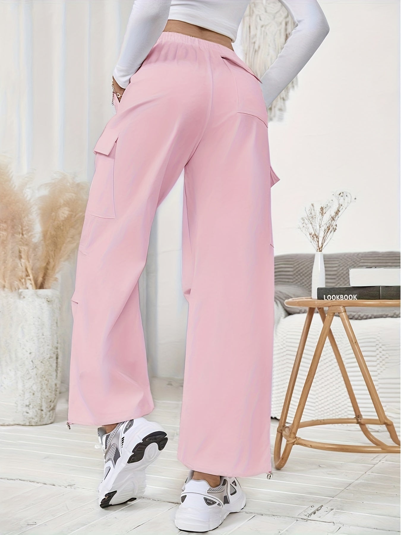 dunnmall Y2K Oversized Cargo Straight Casual Pants, Straight Loose Low Waist Casual Pants, Women's Clothing