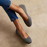 Cozy Round Toe Flats for Women - Soft Fabric, Slip-on Design, Solid Color, All-Season Comfort Shoes for Spring and Beyond