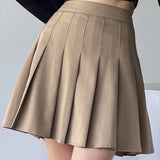 dunnmall  Stylish Pleated Shorts Skirt For Women, Casual Athletic Mini Skater Skirt,Versatile Sporty