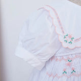 2Pcs Toddler Smocking Dresses For Baby Girl Handmade Smocked Frock Infant Embroidery Dress Children Boutique Spanish Clothes 210317