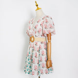 Dunnmall Floral Summer Mini Dress