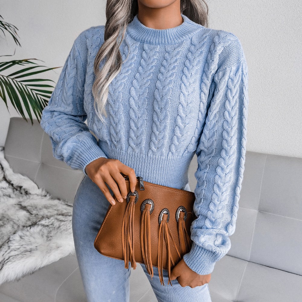 Dunnmall Misty Days Crop Sweater