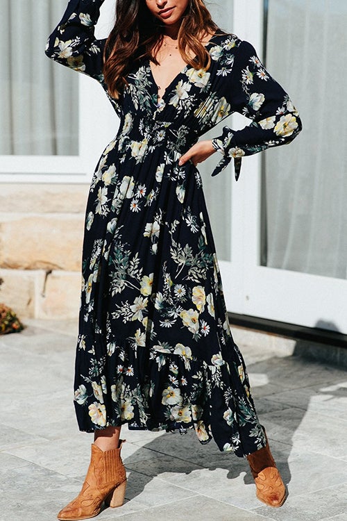 Dunnmall Take You There Print Maxi Dress