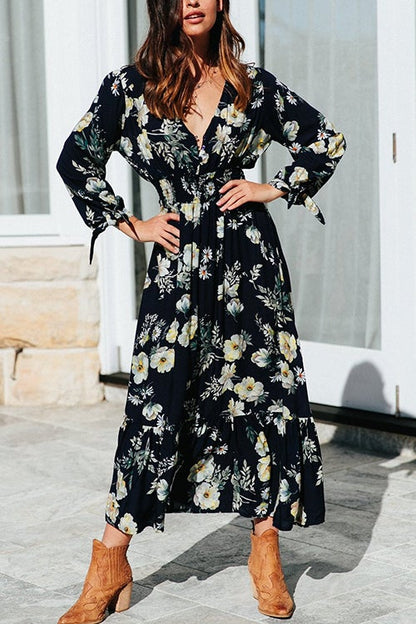 Dunnmall Take You There Print Maxi Dress