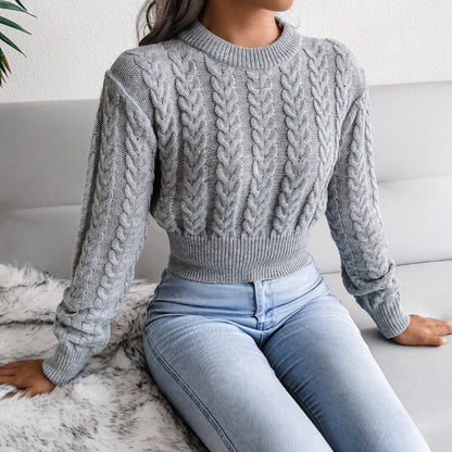 Dunnmall Misty Days Crop Sweater