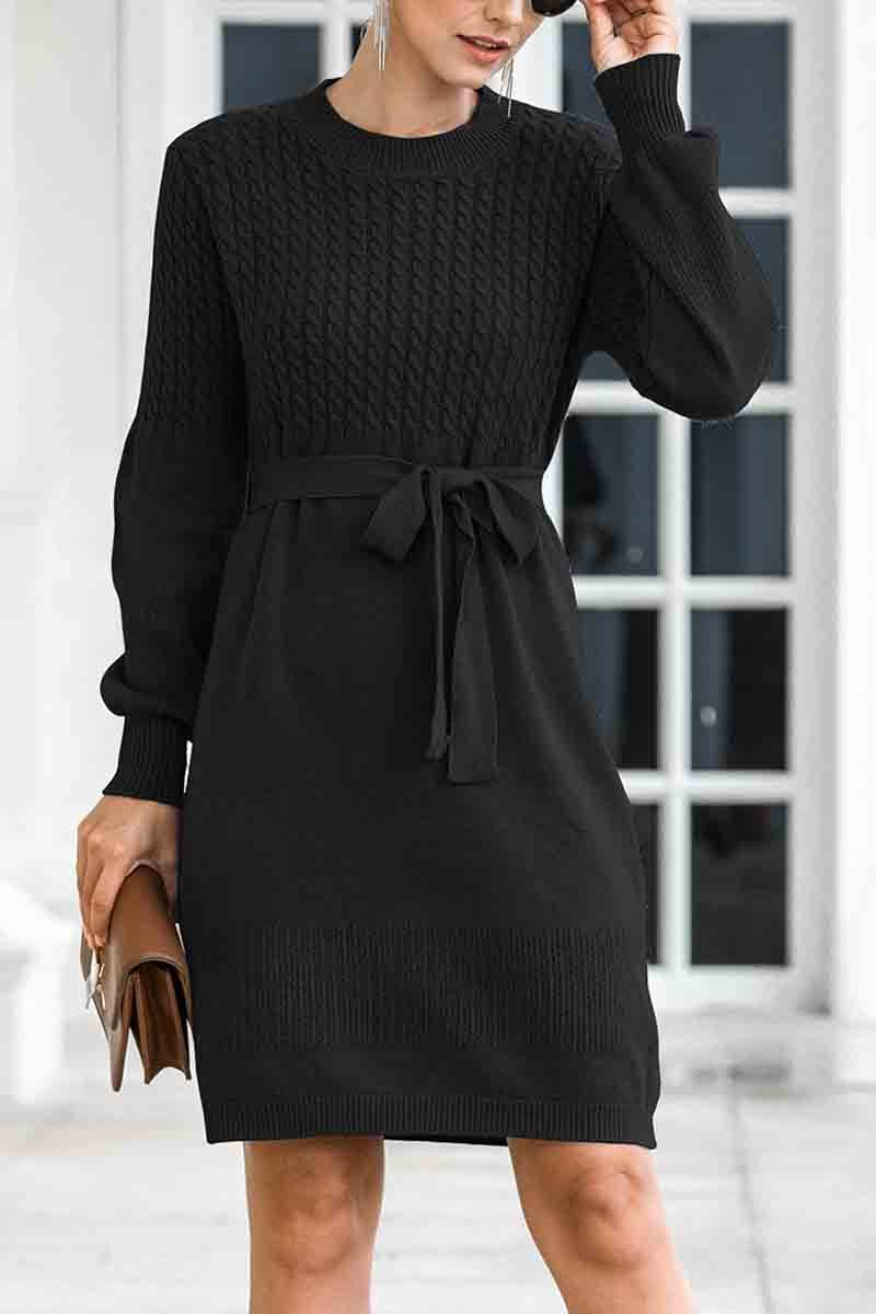 Dunnmall Winter Knit Sweater Dress