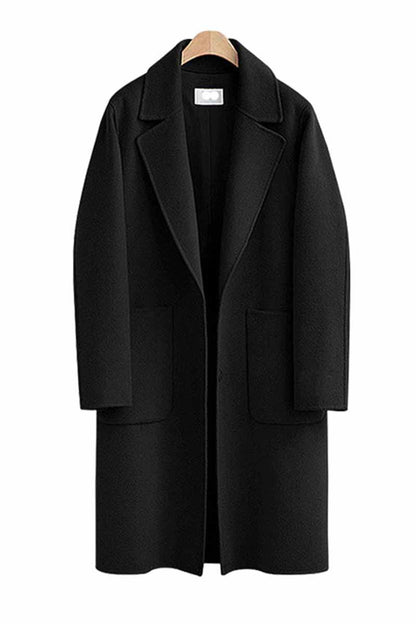 Dunnmall Loose Thick Solid Color Coat