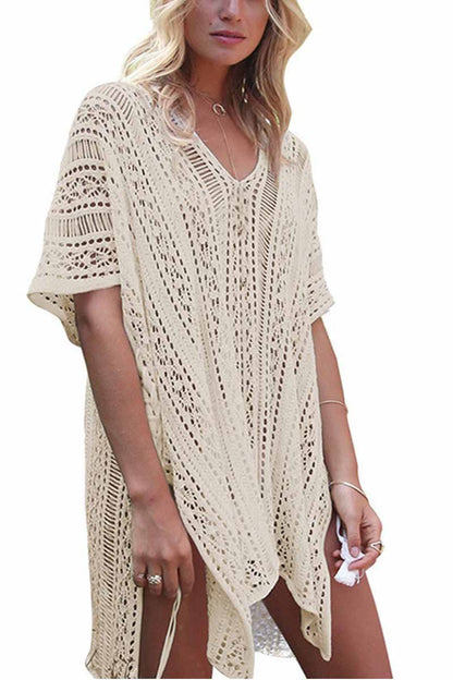 Dunnmall Casual Hollow Knitted Swimwear Cover-up