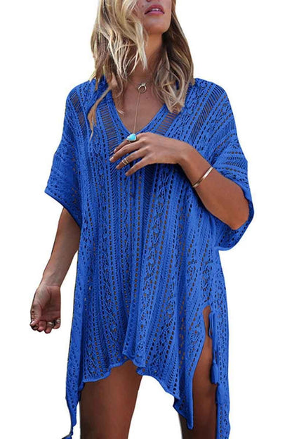 Dunnmall Casual Hollow Knitted Swimwear Cover-up