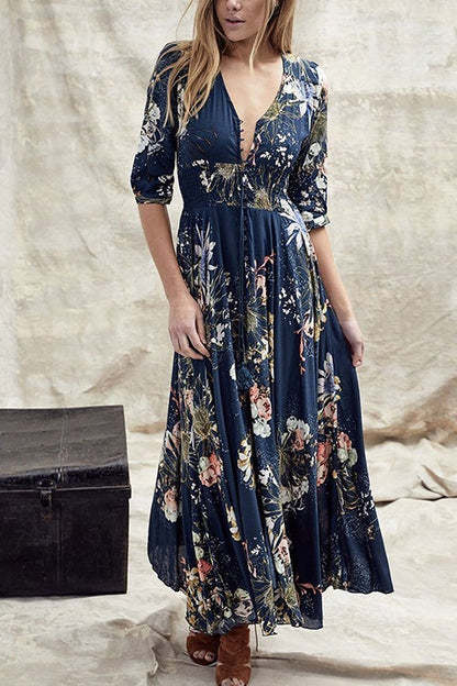 Dunnmall Take You There Print Maxi Dress