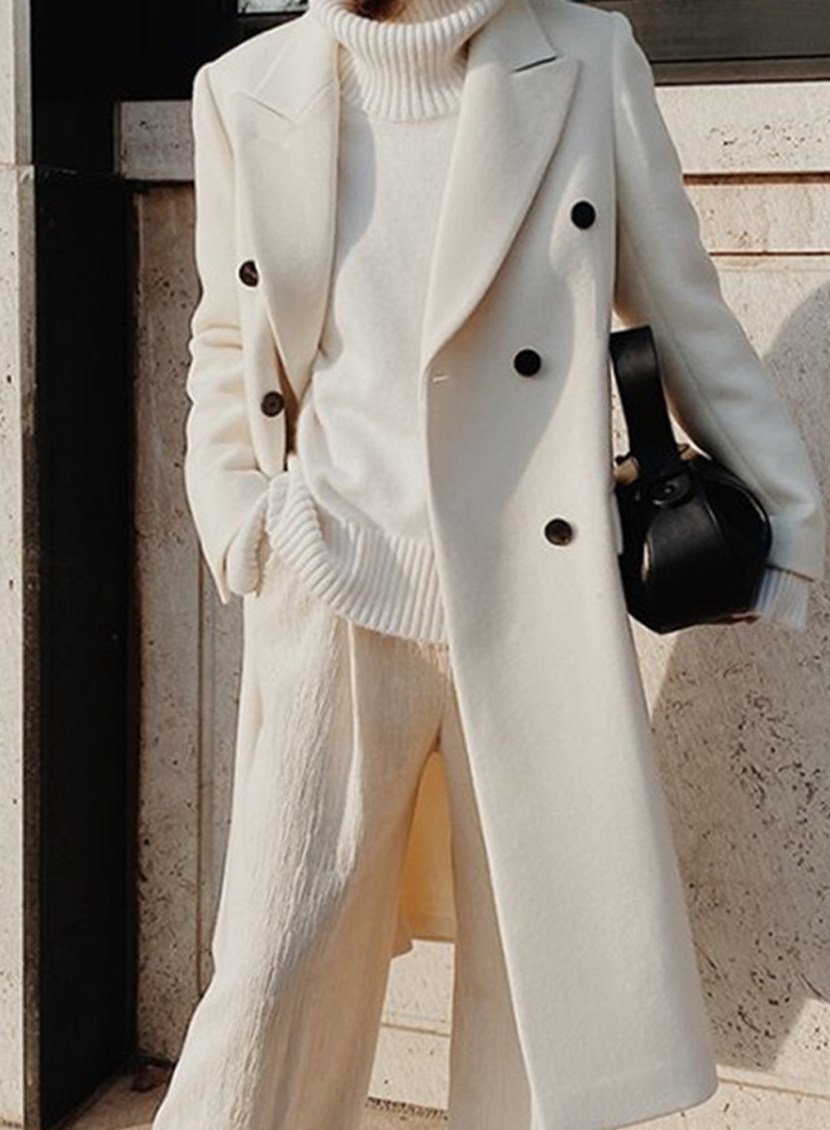 Dunnmall Long sleeved wool coat