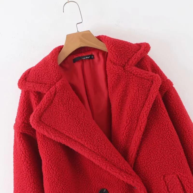 Dunnmall Lamb Wool Coat Plus Size（4 colors）