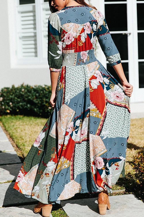 Dunnmall Take You There Print Maxi Dress