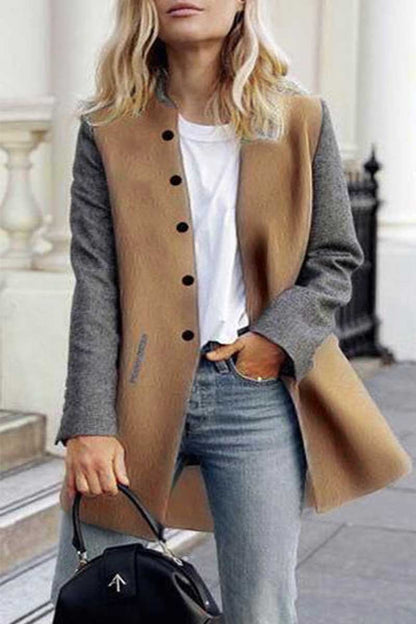 Dunnmall Fashion Casual Splice Autumn Coat