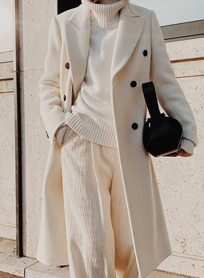 Dunnmall Long sleeved wool coat