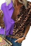 Dunnmall Fashion Long Sleeve Leopard Print Shirt