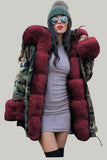 Dunnmall Fashion Winter Warm Fur Collar Hooded Coat