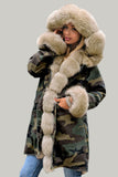 Dunnmall Fashion Winter Warm Fur Collar Hooded Coat